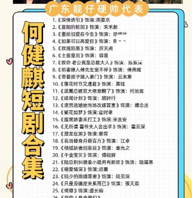 何健麒剧集合照
